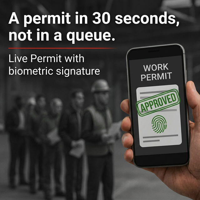 E-permit in 30 seconds — no printing, from your phone